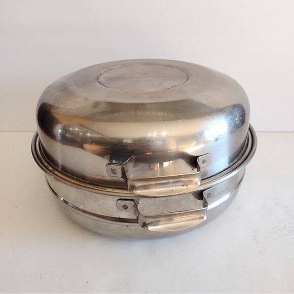 Vintage Deluxe Permanent Stainless Steel 10" Round Dome Roaster Double Boiler? - Picture 3 of 12